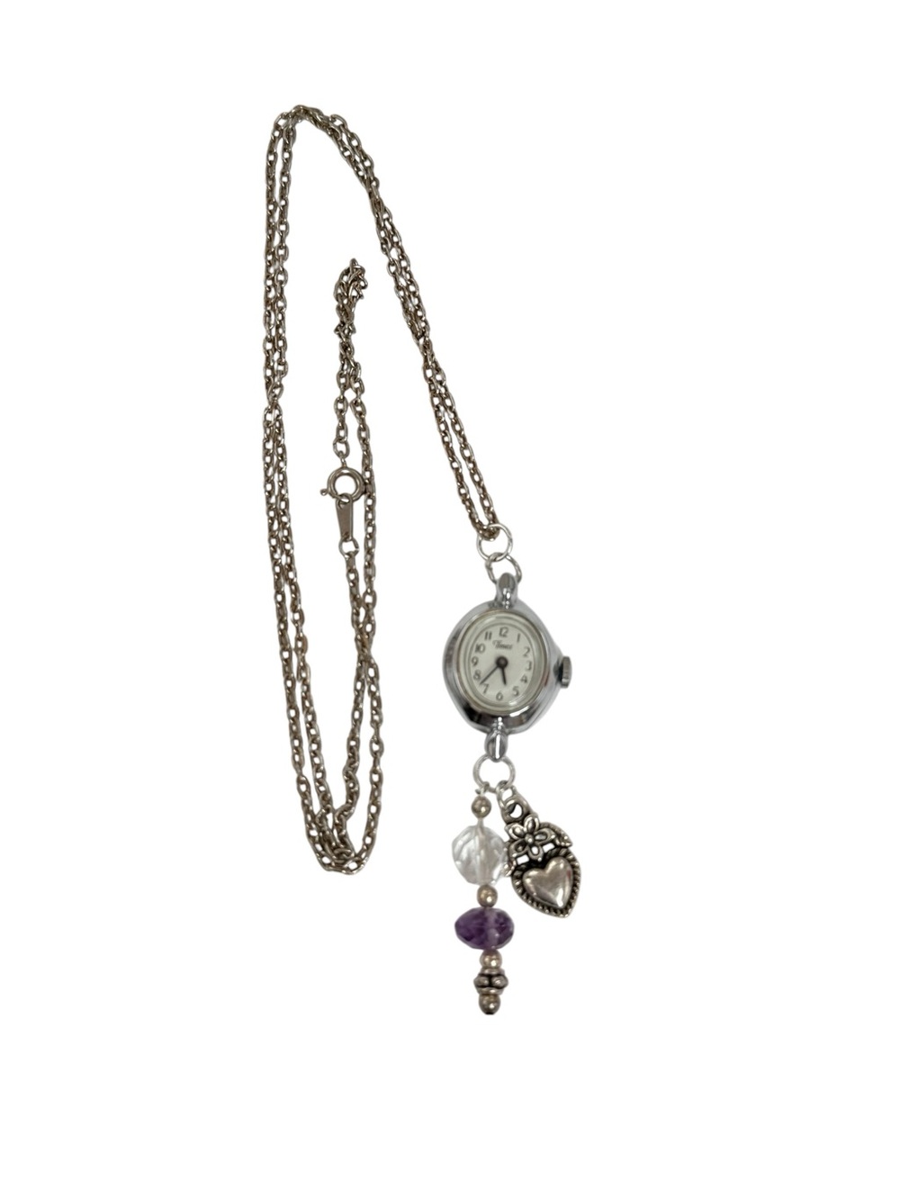 Timex watch necklace one of a kind steampunk eclectic vintage